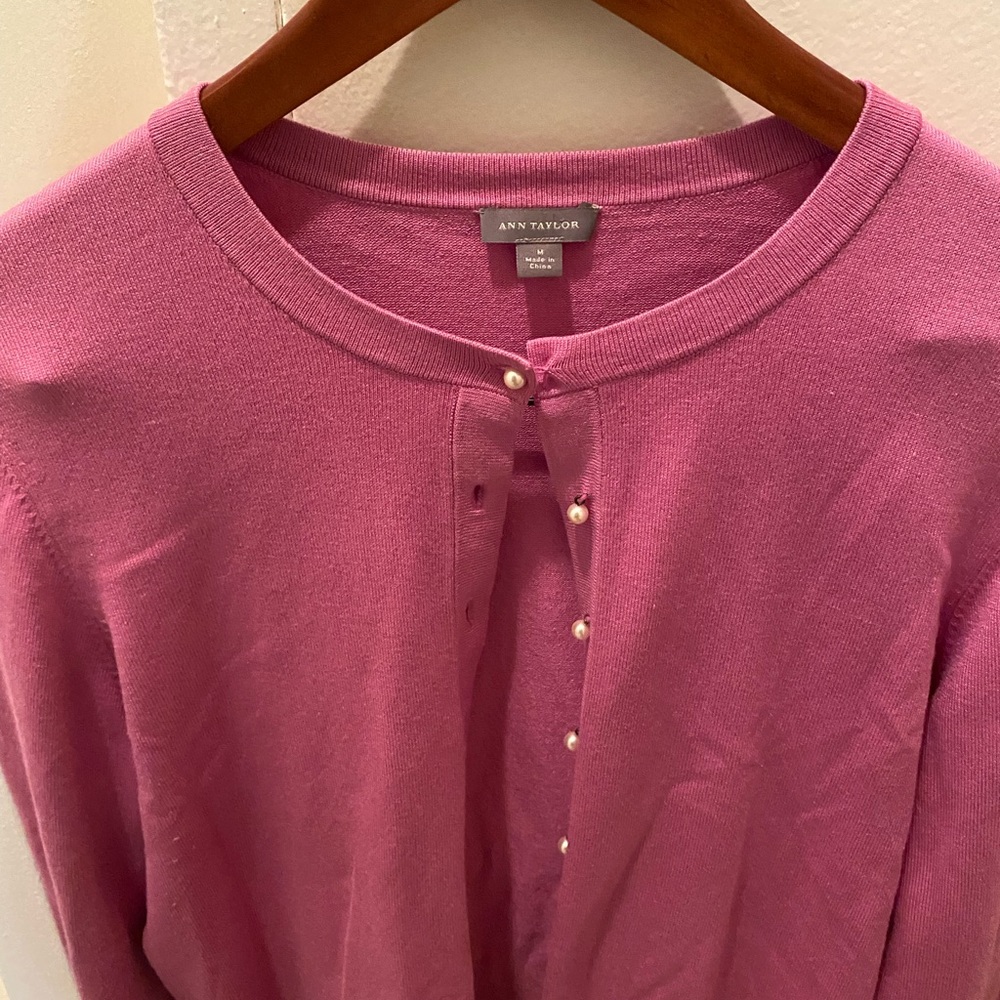 Ann Taylor Fuchsia Knit Sweater